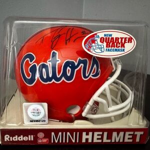 Autographed Percy Harvin Gators Mini Helmet